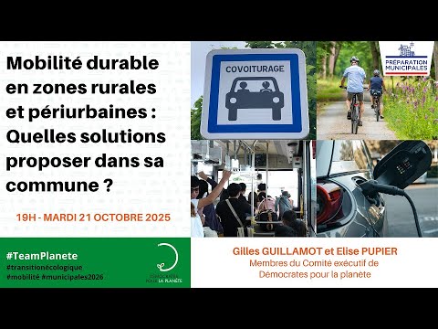 Mobilité durable en zones rurales et périurbaines : quelles solutions proposer dans ma commune ?