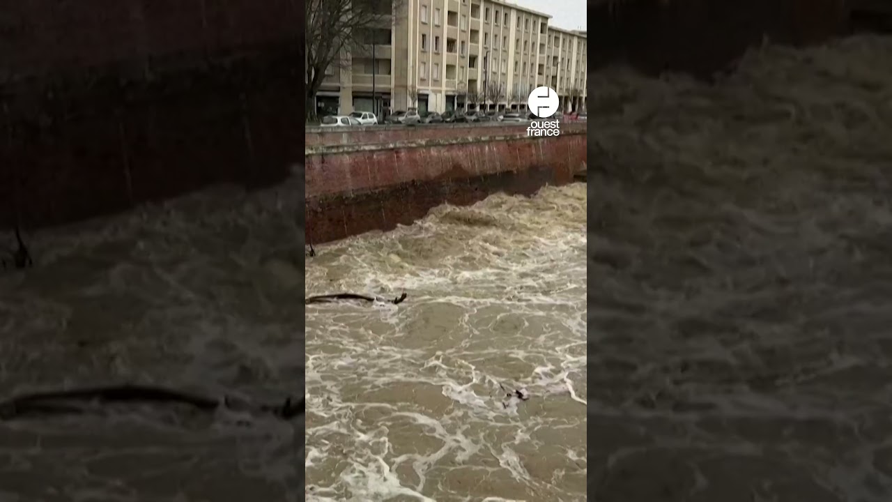 Tempête Nils : la Garonne en crue inonde des espaces publics à Toulouse