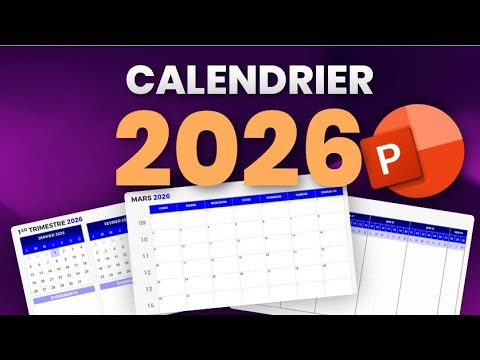 Calendrier 2026 pour PowerPoint à télécharger gratuitement