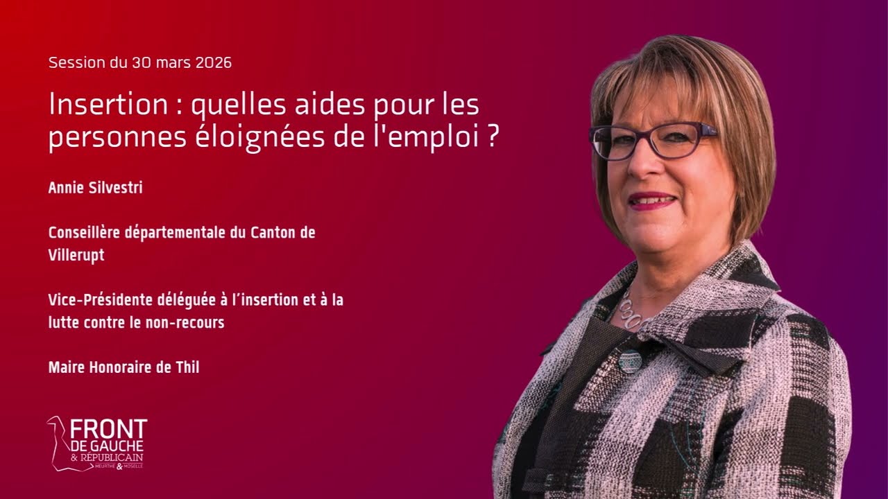 Session du 30/03/2026 : Annie Silvestri sur les aides pour les personnes éloignées de l'emploi