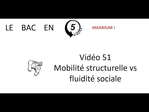 Mobilité structurelle vs fluidité sociale [Le bac en 5 minutes épisode 51]