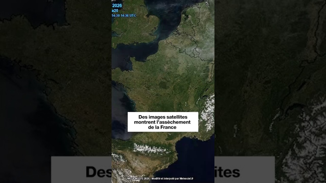 Des images satellites montrent l'assèchement de la France