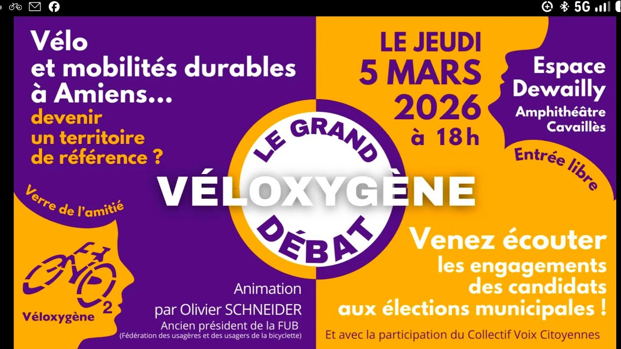 (2/3) Débat municipales 2026 Amiens – Mobilité active, vélo, marche et partage de la rue