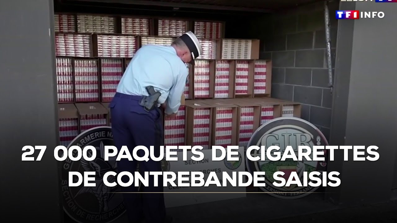 27 000 paquets de cigarettes saisis, la contrebande en plein essor｜TF1 INFO