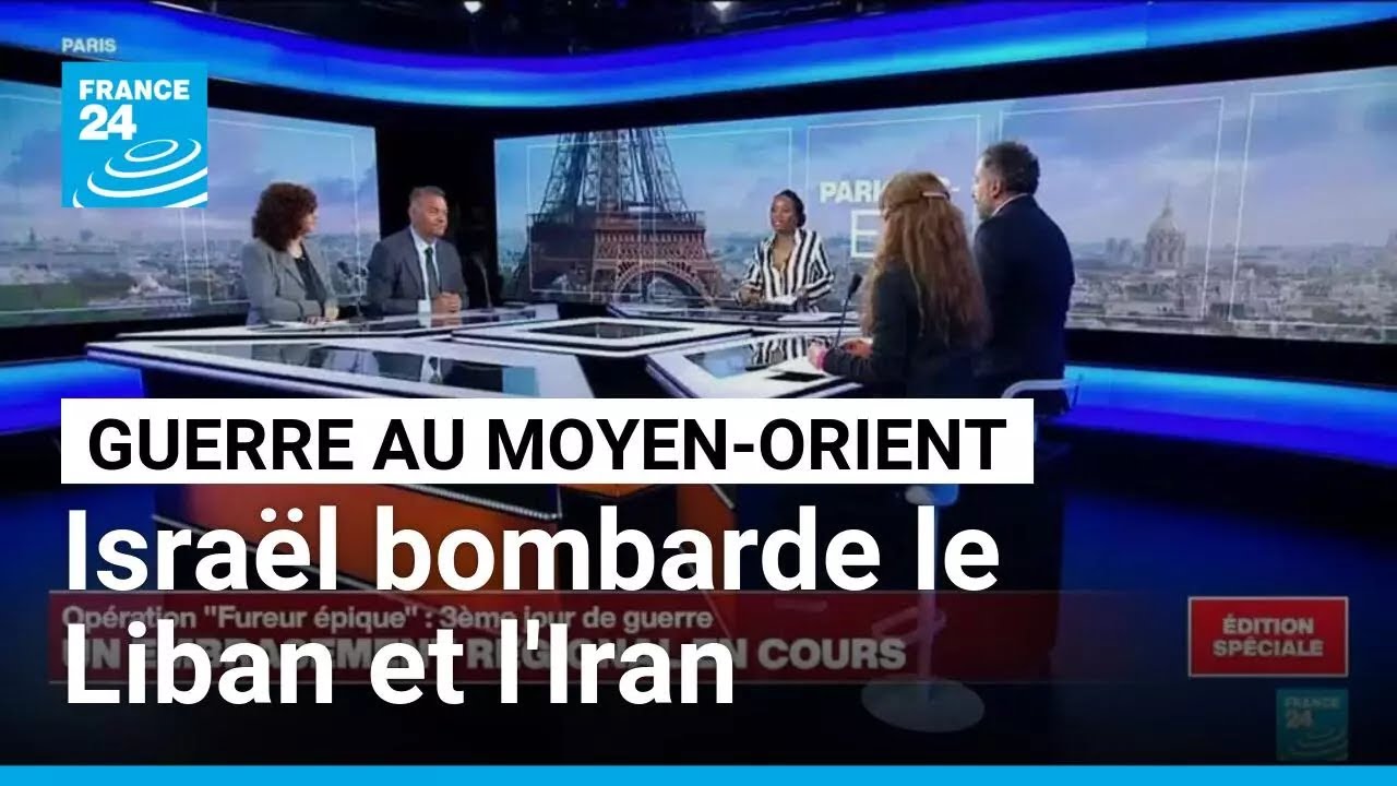 Troisième jour de guerre au Moyen-Orient : Israël bombarde le Liban et l'Iran • FRANCE 24