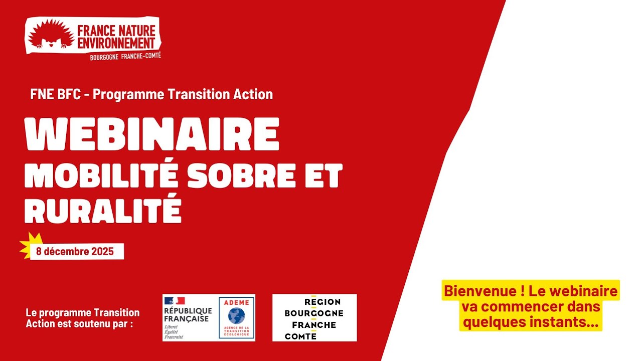 Webinaire Mobilité sobre et ruralité  - Programme Transition Action
